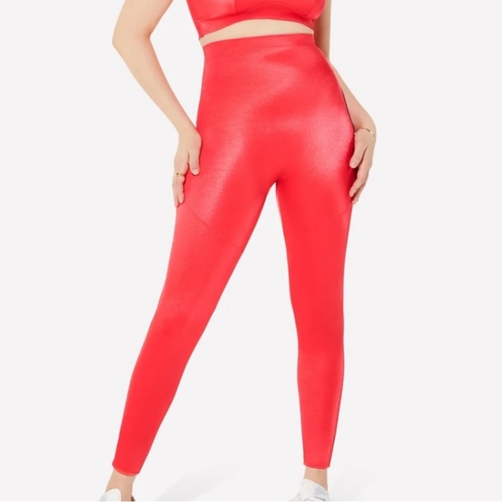 YITTY Neon Pink Headline Shaping High Waist Legging Size Small